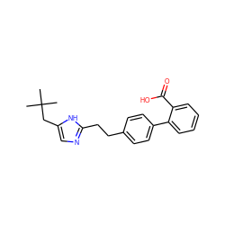 CC(C)(C)Cc1cnc(CCc2ccc(-c3ccccc3C(=O)O)cc2)[nH]1 ZINC000049066956