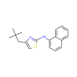 CC(C)(C)Cc1csc(Nc2cccc3ccccc23)n1 ZINC000036159649