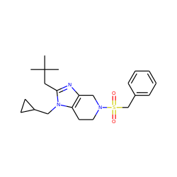 CC(C)(C)Cc1nc2c(n1CC1CC1)CCN(S(=O)(=O)Cc1ccccc1)C2 ZINC000043122480