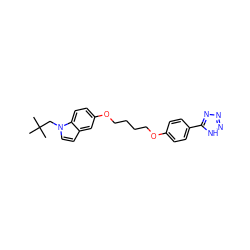 CC(C)(C)Cn1ccc2cc(OCCCCOc3ccc(-c4nnn[nH]4)cc3)ccc21 ZINC000028462057