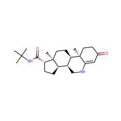 CC(C)(C)NC(=O)[C@H]1CC[C@@H]2[C@@H]3CNC4=CC(=O)CC[C@]4(C)[C@@H]3CC[C@]12C ZINC000026403167