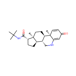 CC(C)(C)NC(=O)[C@H]1CC[C@@H]2[C@H]3CNC4=CC(=O)C=C[C@]4(C)[C@@H]3CC[C@]12C ZINC000473245222