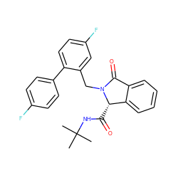 CC(C)(C)NC(=O)[C@H]1c2ccccc2C(=O)N1Cc1cc(F)ccc1-c1ccc(F)cc1 ZINC000143942024