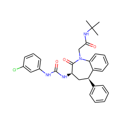 CC(C)(C)NC(=O)CN1C(=O)[C@H](NC(=O)Nc2cccc(Cl)c2)C[C@H](c2ccccc2)c2ccccc21 ZINC000013739679