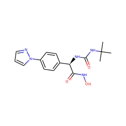 CC(C)(C)NC(=O)N[C@@H](C(=O)NO)c1ccc(-n2cccn2)cc1 ZINC000299819333