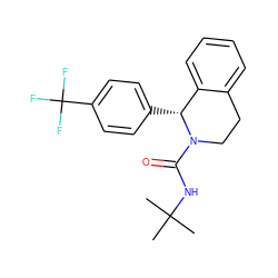 CC(C)(C)NC(=O)N1CCc2ccccc2[C@H]1c1ccc(C(F)(F)F)cc1 ZINC000169311632