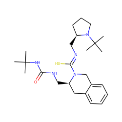 CC(C)(C)NC(=O)NC[C@@H]1Cc2ccccc2CN1/C(S)=N/C[C@H]1CCCN1C(C)(C)C ZINC000013489670