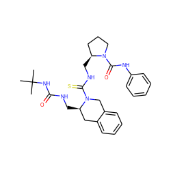 CC(C)(C)NC(=O)NC[C@@H]1Cc2ccccc2CN1C(=S)NC[C@H]1CCCN1C(=O)Nc1ccccc1 ZINC000013489674