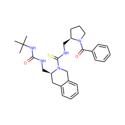 CC(C)(C)NC(=O)NC[C@@H]1Cc2ccccc2CN1C(=S)NC[C@H]1CCCN1C(=O)c1ccccc1 ZINC000013489673