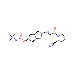 CC(C)(C)NC(=O)O[C@@H]1C[C@@H]2C[C@H](NCC(=O)N3CCC[C@H]3C#N)C[C@@H]2C1 ZINC000101349663