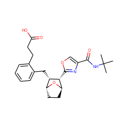 CC(C)(C)NC(=O)c1coc([C@@H]2[C@H]3CC[C@@H](O3)[C@@H]2Cc2ccccc2CCC(=O)O)n1 ZINC000169367842