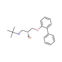 CC(C)(C)NC[C@@H](O)COc1ccccc1-c1ccccc1 ZINC000000004353