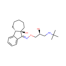 CC(C)(C)NC[C@H](O)CO/N=C1/c2ccccc2[C@@H]2CCCCC[C@]12O ZINC000026952877