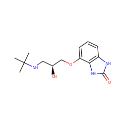 CC(C)(C)NC[C@H](O)COc1cccc2[nH]c(=O)[nH]c12 ZINC000003979132