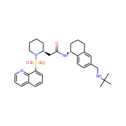 CC(C)(C)NCc1ccc2c(c1)CCC[C@H]2NC(=O)C[C@@H]1CCCCN1S(=O)(=O)c1cccc2cccnc12 ZINC000036161415