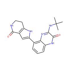 CC(C)(C)Nc1nc2c(-c3cc4c([nH]3)CCNC4=O)cccc2[nH]c1=O ZINC000222378548