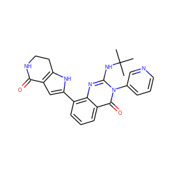 CC(C)(C)Nc1nc2c(-c3cc4c([nH]3)CCNC4=O)cccc2c(=O)n1-c1cccnc1 ZINC000222493895