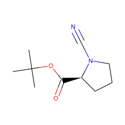 CC(C)(C)OC(=O)[C@@H]1CCCN1C#N ZINC000028353959