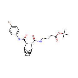 CC(C)(C)OC(=O)CCCNC(=O)[C@H]1[C@H](C(=O)Nc2ccc(Br)cc2)[C@@H]2C=C[C@H]1C21CC1 ZINC000168455848