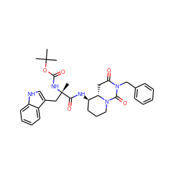 CC(C)(C)OC(=O)N[C@@](C)(Cc1c[nH]c2ccccc12)C(=O)N[C@@H]1CCCN2C(=O)N(Cc3ccccc3)C(=O)C[C@@H]12 ZINC000095607027