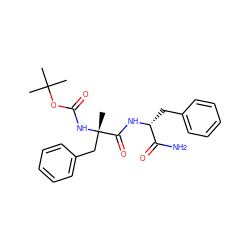 CC(C)(C)OC(=O)N[C@@](C)(Cc1ccccc1)C(=O)N[C@H](Cc1ccccc1)C(N)=O ZINC000029394568