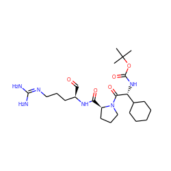 CC(C)(C)OC(=O)N[C@@H](C(=O)N1CCC[C@H]1C(=O)N[C@H](C=O)CCCN=C(N)N)C1CCCCC1 ZINC000013765383