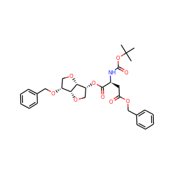 CC(C)(C)OC(=O)N[C@@H](CC(=O)OCc1ccccc1)C(=O)O[C@@H]1CO[C@@H]2[C@H](OCc3ccccc3)CO[C@H]12 ZINC000103256436