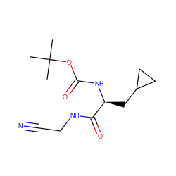 CC(C)(C)OC(=O)N[C@@H](CC1CC1)C(=O)NCC#N ZINC000013676547