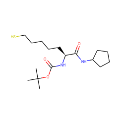 CC(C)(C)OC(=O)N[C@@H](CCCCCS)C(=O)NC1CCCC1 ZINC000014969975