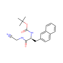 CC(C)(C)OC(=O)N[C@@H](Cc1ccc2ccccc2c1)C(=O)NCC#N ZINC000013676591