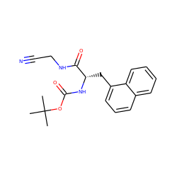 CC(C)(C)OC(=O)N[C@@H](Cc1cccc2ccccc12)C(=O)NCC#N ZINC000013676589