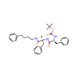 CC(C)(C)OC(=O)N[C@@H](Cc1ccccc1)C(=O)N[C@@](C)(Cc1ccccc1)C(=O)NCCCCc1ccccc1 ZINC000029407060