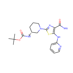 CC(C)(C)OC(=O)N[C@@H]1CCCN(c2nc(C(N)=O)c(Nc3ccccn3)s2)C1 ZINC000207128971