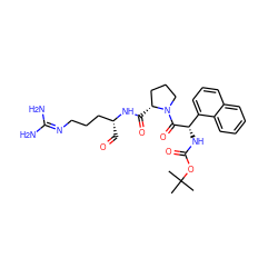 CC(C)(C)OC(=O)N[C@H](C(=O)N1CCC[C@H]1C(=O)N[C@H](C=O)CCCN=C(N)N)c1cccc2ccccc12 ZINC000026831026