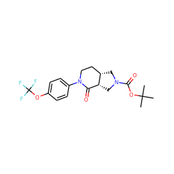 CC(C)(C)OC(=O)N1C[C@H]2CCN(c3ccc(OC(F)(F)F)cc3)C(=O)[C@H]2C1 ZINC000096169497