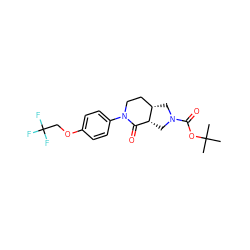 CC(C)(C)OC(=O)N1C[C@H]2CCN(c3ccc(OCC(F)(F)F)cc3)C(=O)[C@H]2C1 ZINC000096169522