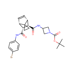 CC(C)(C)OC(=O)N1CC(NC(=O)[C@H]2[C@H](C(=O)Nc3ccc(Br)cc3)[C@@H]3C=C[C@H]2C32CC2)C1 ZINC000222858260