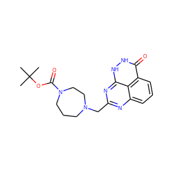 CC(C)(C)OC(=O)N1CCCN(Cc2nc3cccc4c(=O)[nH][nH]c(n2)c34)CC1 ZINC000059275779