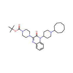 CC(C)(C)OC(=O)N1CCN(c2nc3ccccc3n(C3CCN(C4CCCCCCC4)CC3)c2=O)CC1 ZINC000114711243