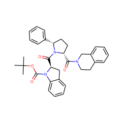 CC(C)(C)OC(=O)N1c2ccccc2C[C@@H]1C(=O)N1[C@H](c2ccccc2)CC[C@@H]1C(=O)N1CCc2ccccc2C1 ZINC000026743798