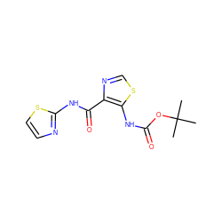 CC(C)(C)OC(=O)Nc1scnc1C(=O)Nc1nccs1 ZINC000028114610