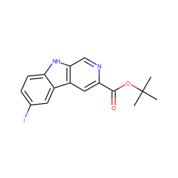 CC(C)(C)OC(=O)c1cc2c(cn1)[nH]c1ccc(I)cc12 ZINC000064527188