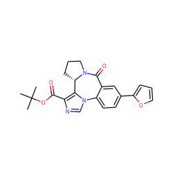 CC(C)(C)OC(=O)c1ncn2c1[C@@H]1CCCN1C(=O)c1cc(-c3ccco3)ccc1-2 ZINC000098081889