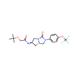 CC(C)(C)OCC(=O)N[C@@H]1C[C@H]2CN(c3ccc(OC(F)(F)F)cc3)C(=O)N2C1 ZINC000096168548