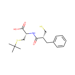 CC(C)(C)SC[C@@H](NC(=O)[C@H](CS)Cc1ccccc1)C(=O)O ZINC000026491391