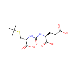 CC(C)(C)SC[C@H](NC(=O)N[C@@H](CCC(=O)O)C(=O)O)C(=O)O ZINC000013861544