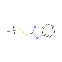 CC(C)(C)SSc1nc2ccccc2[nH]1 ZINC000095594452