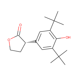 CC(C)(C)c1cc([C@@H]2CCOC2=O)cc(C(C)(C)C)c1O ZINC000027194956