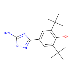 CC(C)(C)c1cc(-c2n[nH]c(N)n2)cc(C(C)(C)C)c1O ZINC000013826637