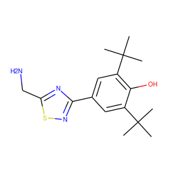 CC(C)(C)c1cc(-c2nsc(CN)n2)cc(C(C)(C)C)c1O ZINC000013727709